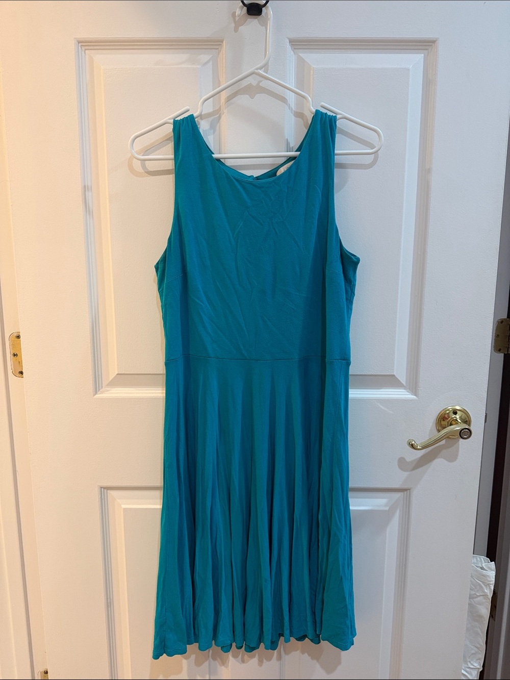 Sleeveless Teal Women's Dress - Classic A-Line